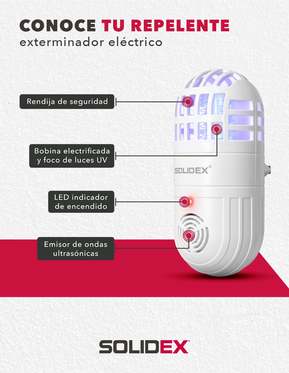 Lámpara repelente de insectos Solidex de 110 V - 120 V