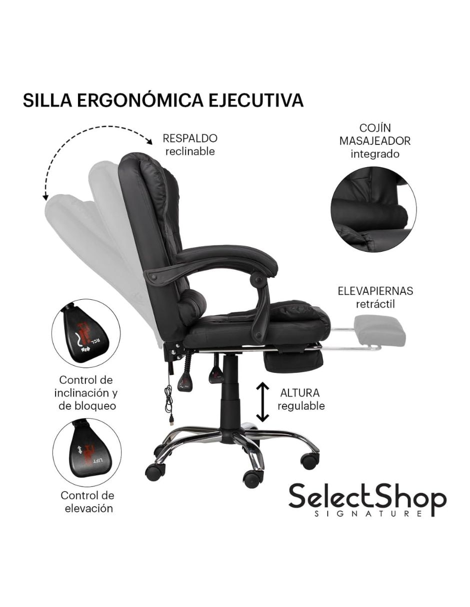 Silla gamer con masajeador PO14C1 Selectshop