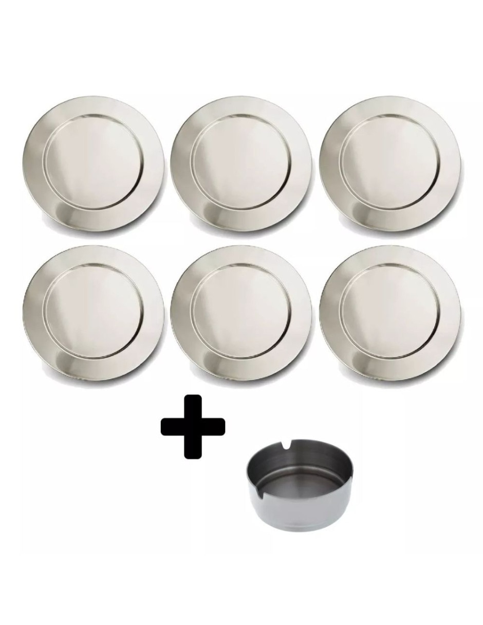 Set plato base Möven de acero inoxidable 6 piezas