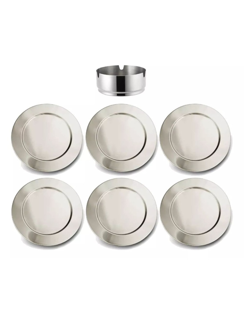 Set plato base Möven de acero inoxidable 6 piezas