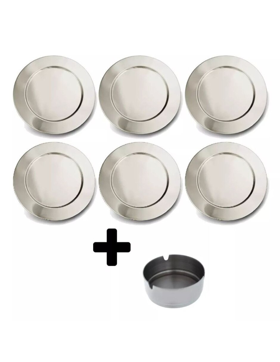 Set plato base Moven de acero inoxidable 6 piezas 7