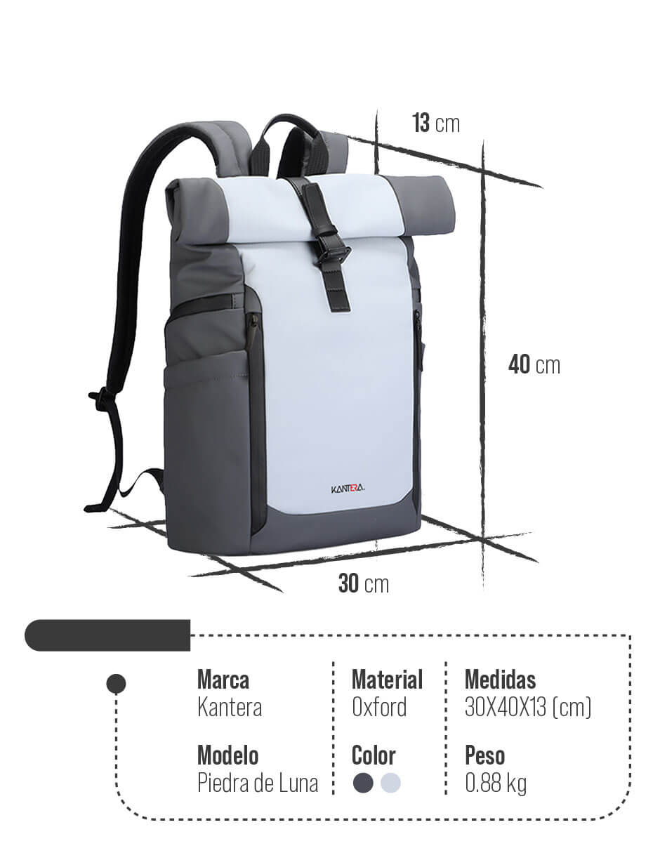 Mochila con portalaptop impermeable unisex 8