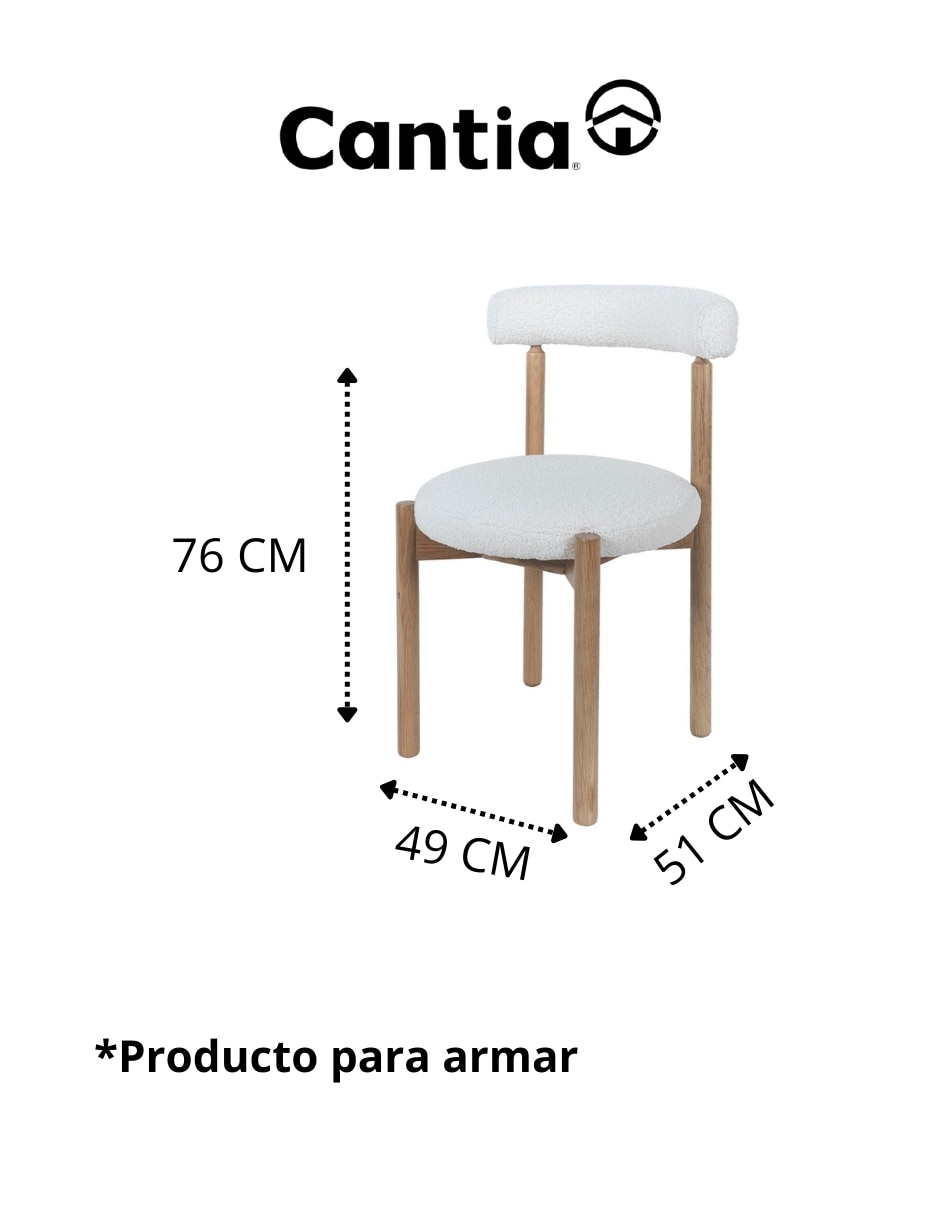 Silla Chotarz Cantia de madera álamo