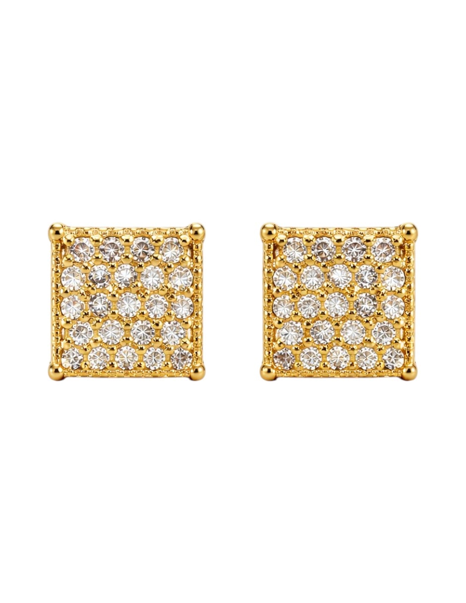 Broqueles de cuadrada velocity broquel de oro laminado 18 k con acabado baño de oro zirconia