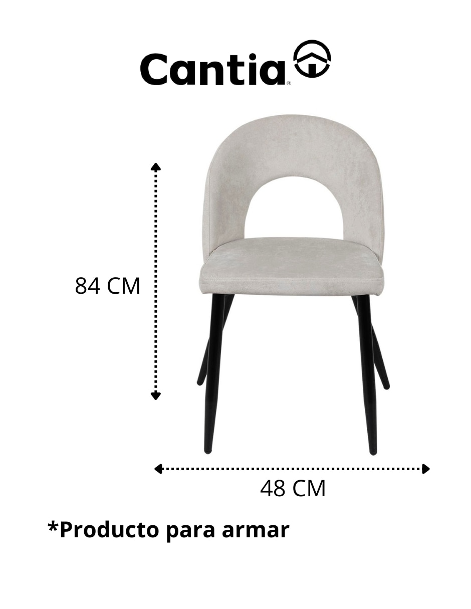 Silla albania cantia de metal y tela