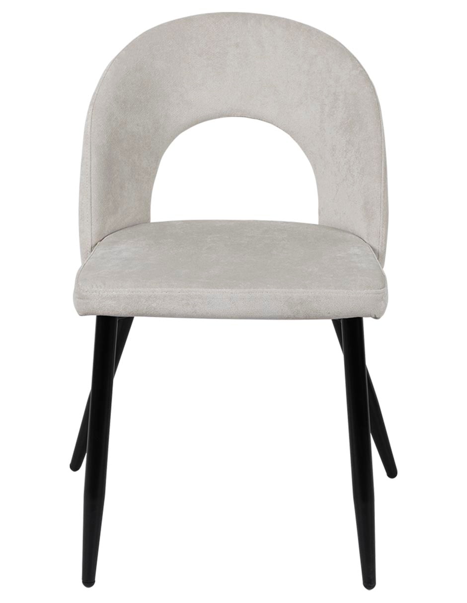 Silla albania de metal y tela