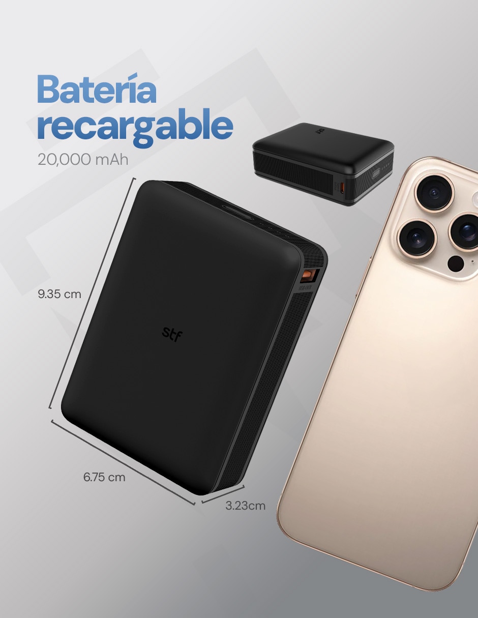 Batería portátil stf 20000 mah power bank