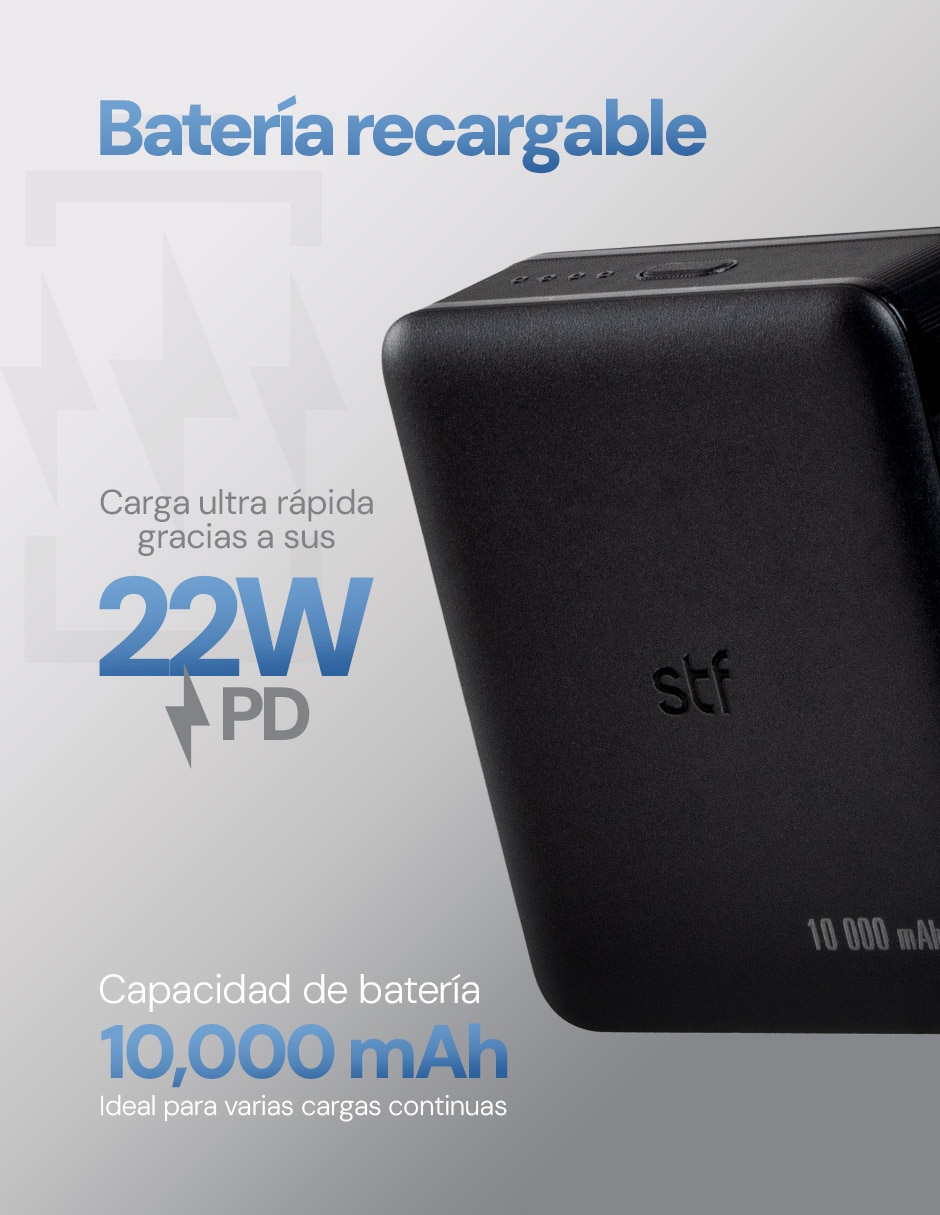 Batería portátil stf 10000 mah power bank
