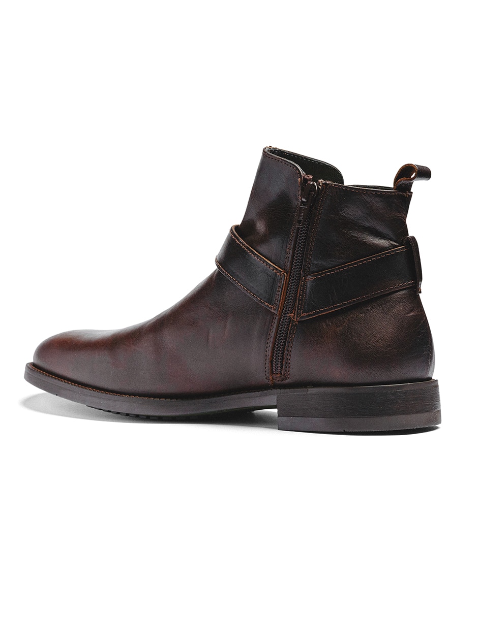 Botín black peppers de piel para hombre