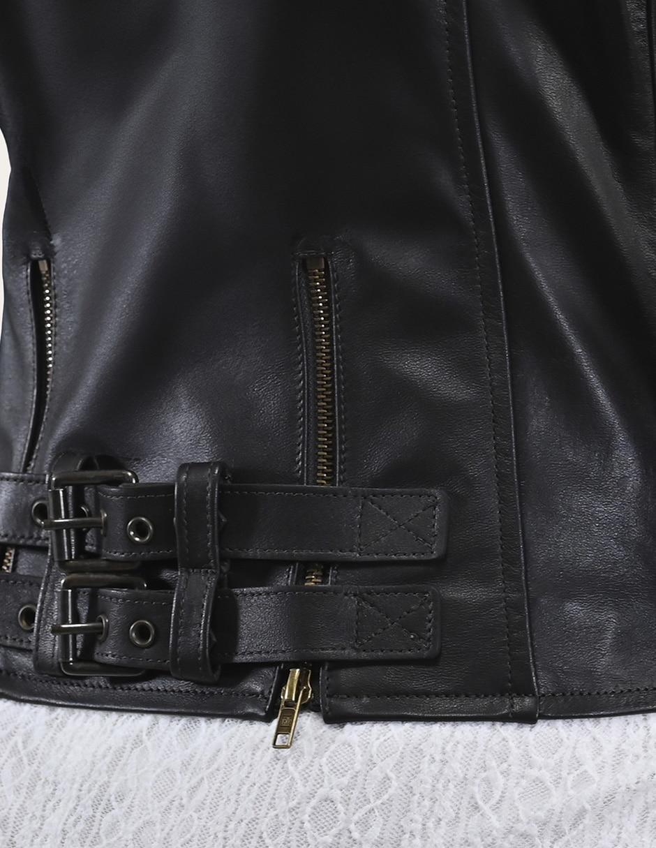 Chamarra casual Frye de piel para mujer