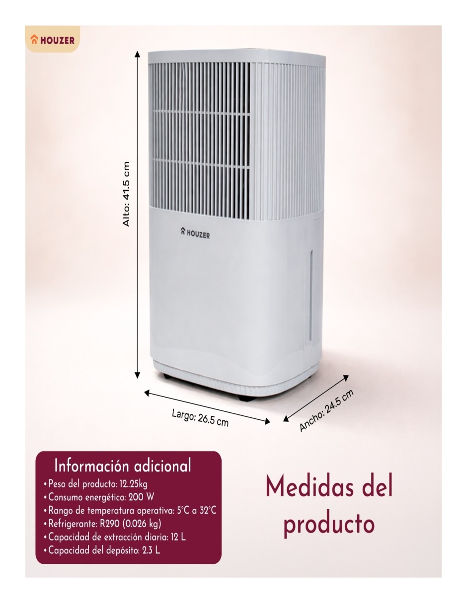 Deshumidificador eléctrico de 127 V 10