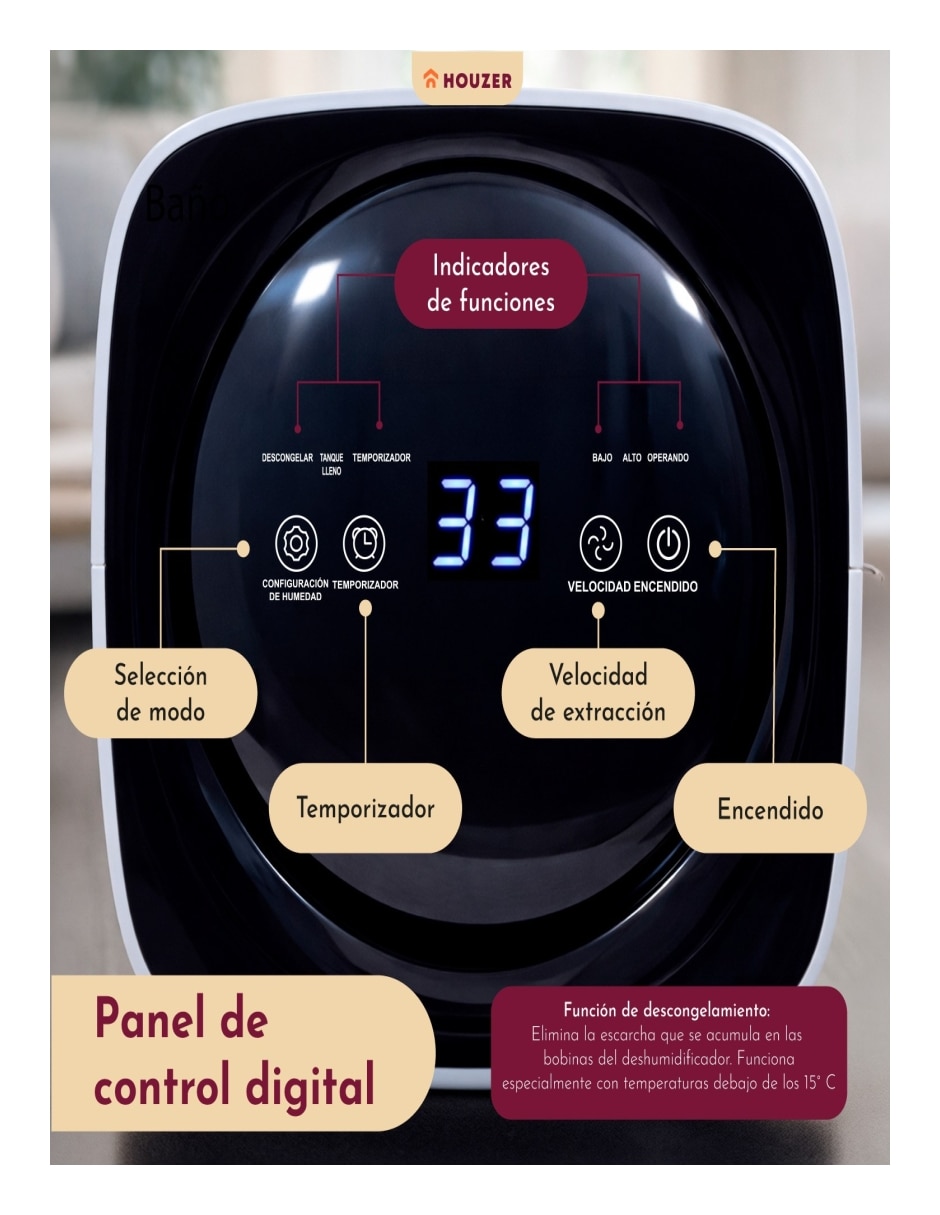 Deshumidificador eléctrico de 127 V