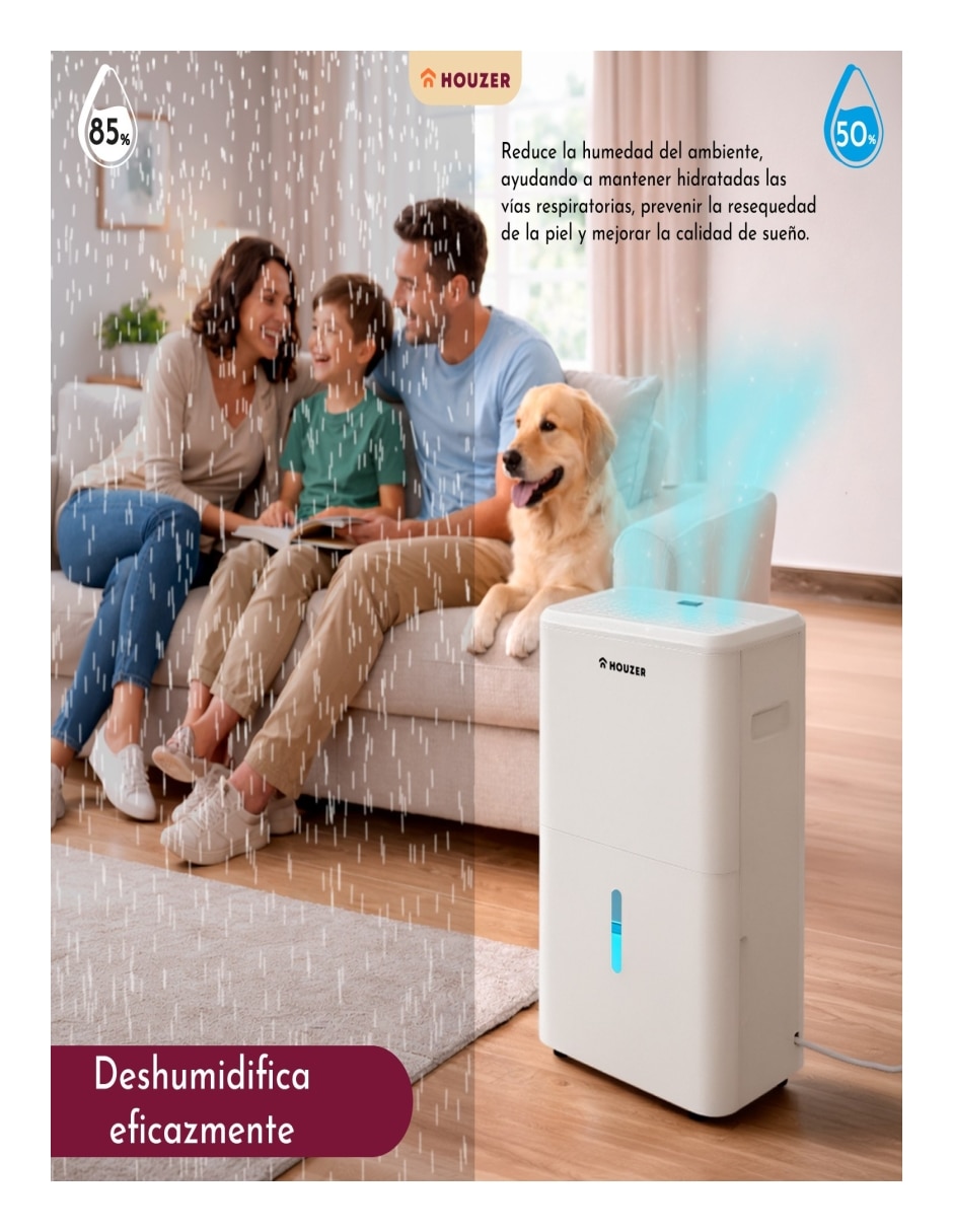 Deshumidificador eléctrico Houzer de 110 V