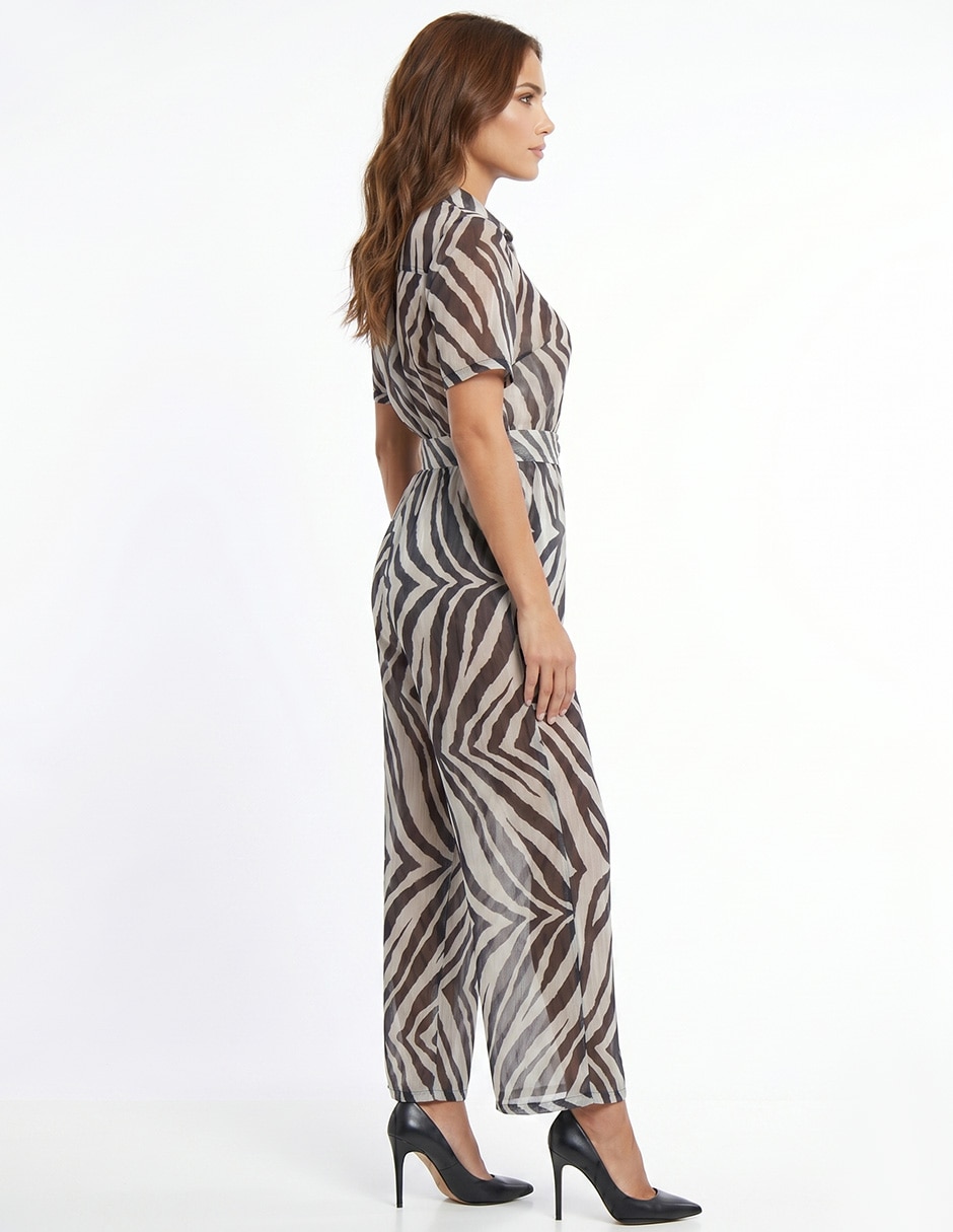 Business casual kosauki moda animal print de chifón para mujer