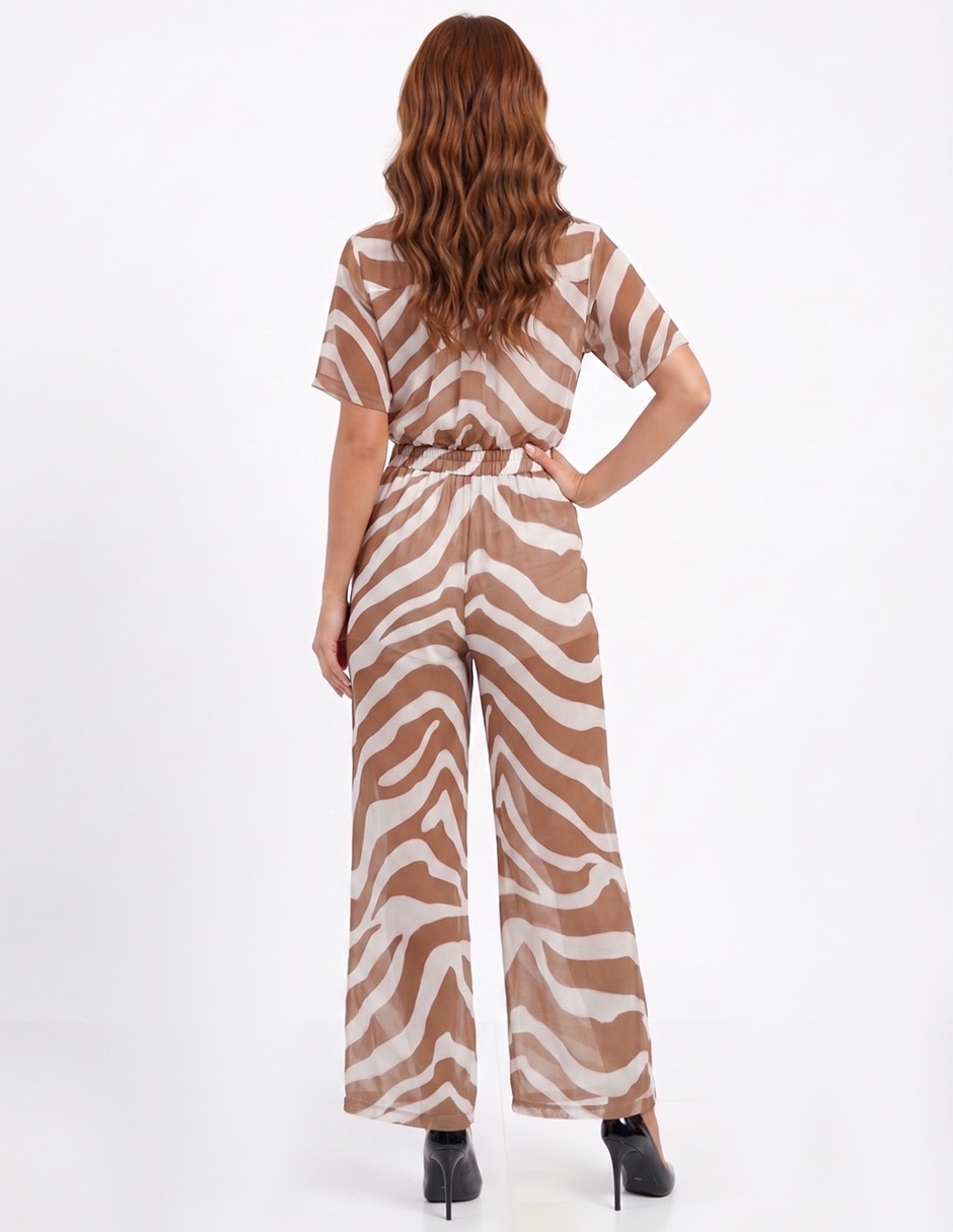 Conjunto business casual Animal print para mujer 3