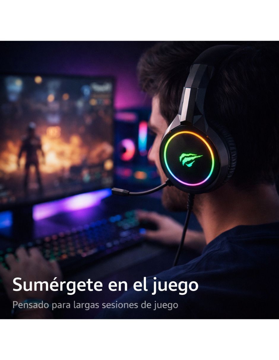 Audífonos gamer havit alámbrica h2232d