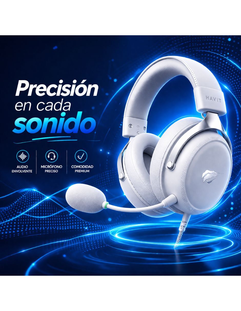 Audífonos gamer alámbrica h2015y 3