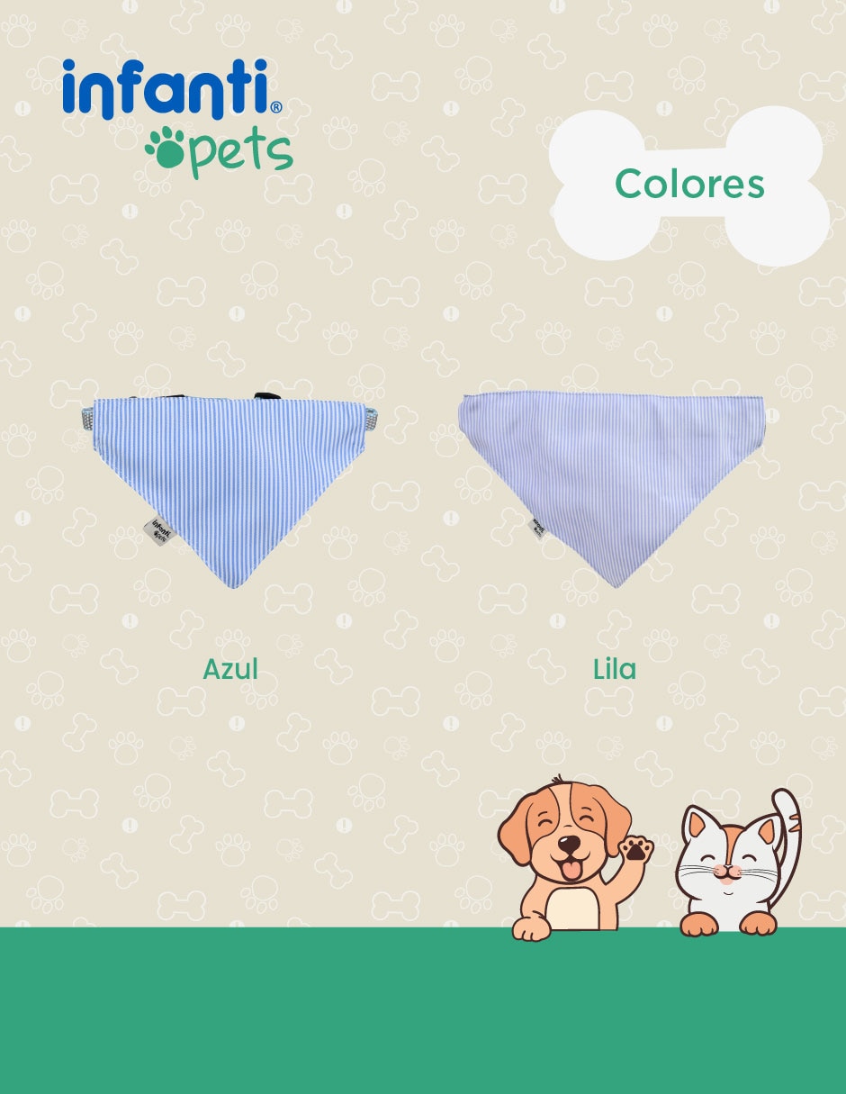 Collar decorativo para perro y gato infanti pets bandana paliacate