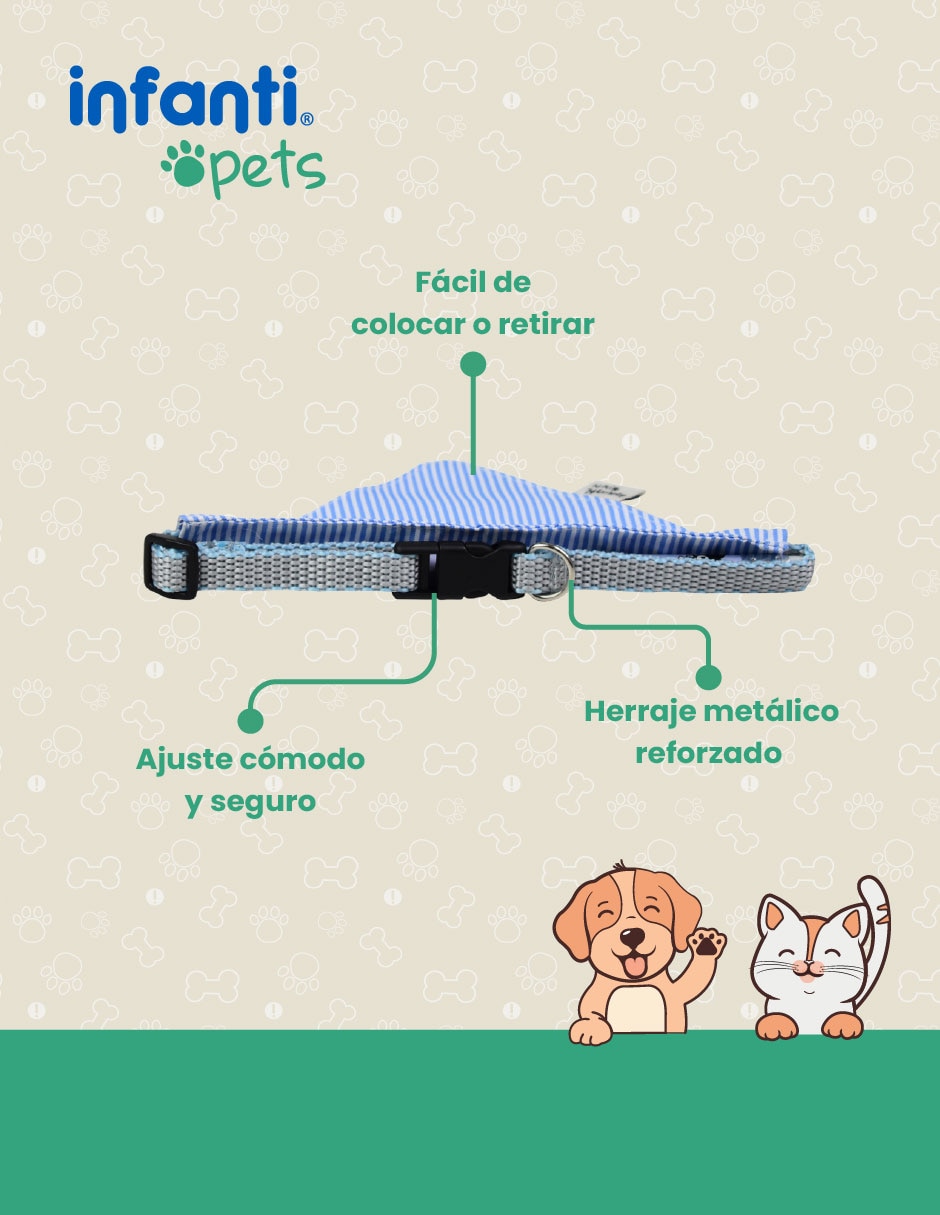 Collar decorativo para perro y gato infanti pets bandana paliacate