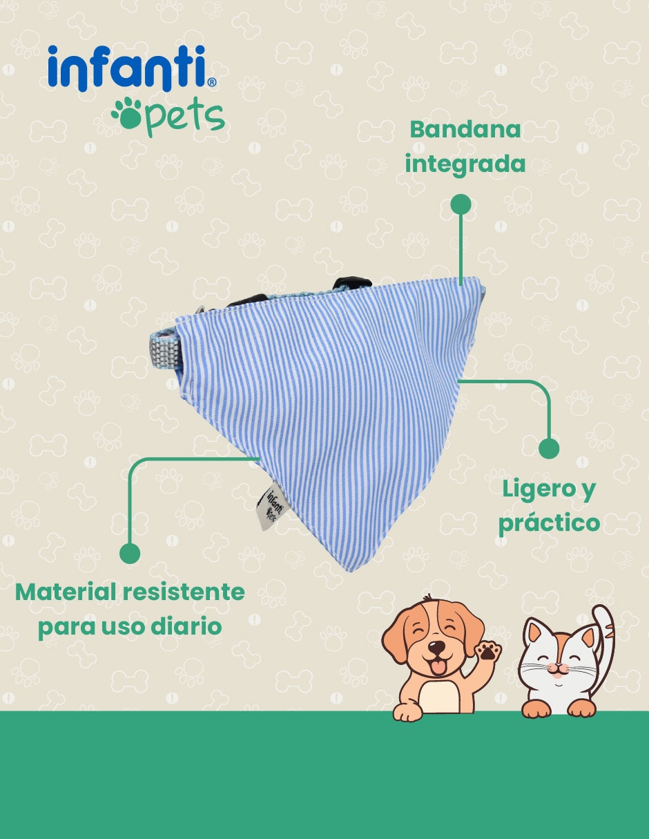 Collar decorativo para perro y gato infanti pets bandana paliacate