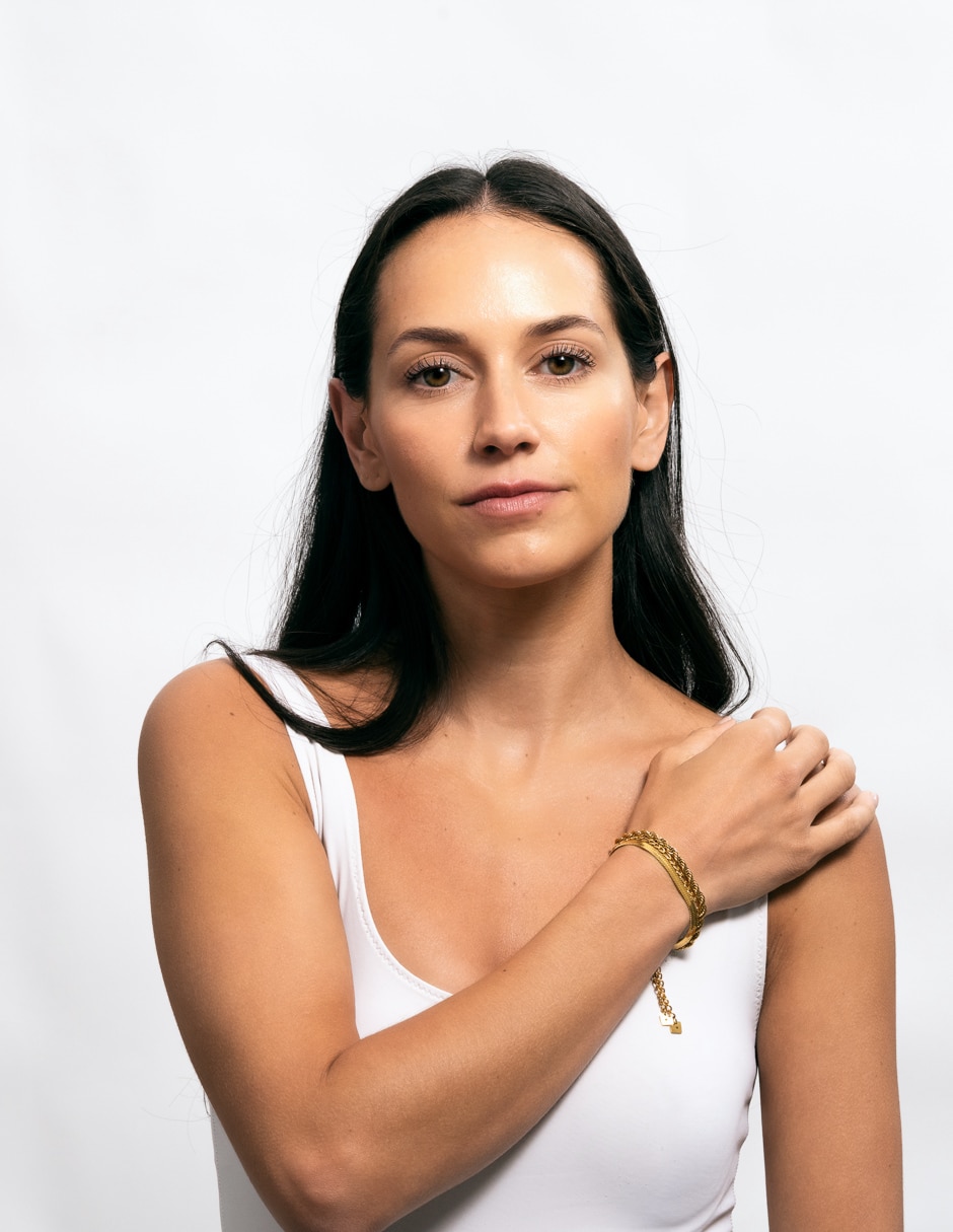 Set pulsera con baño de oro 18 k Soma 2