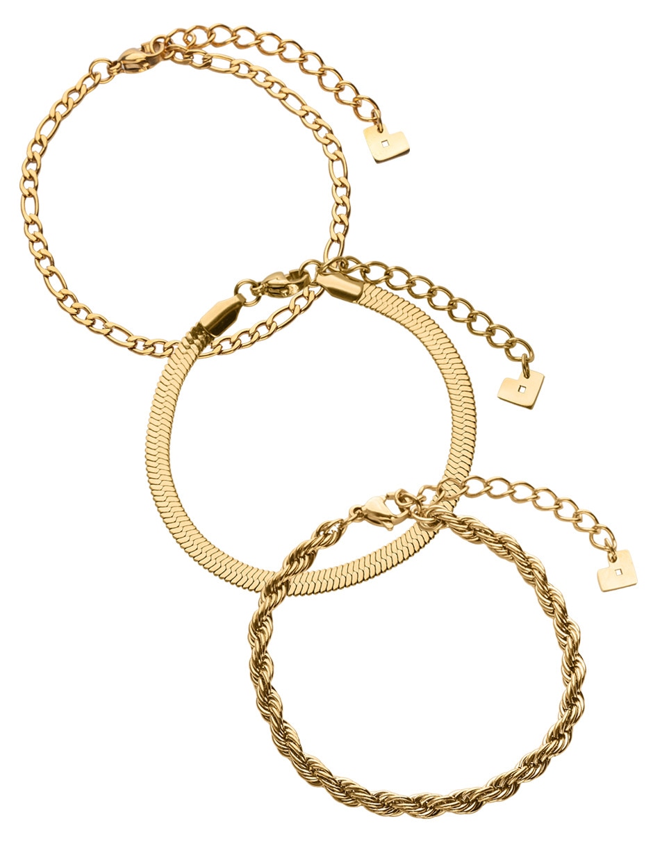 Set pulsera con baño de oro 18 k Soma 3
