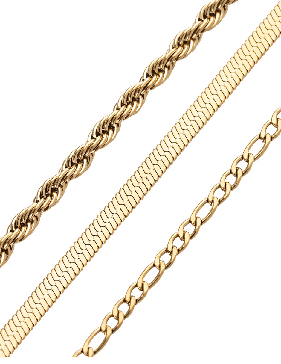 Set pulsera con baño de oro 18 k Soma 5
