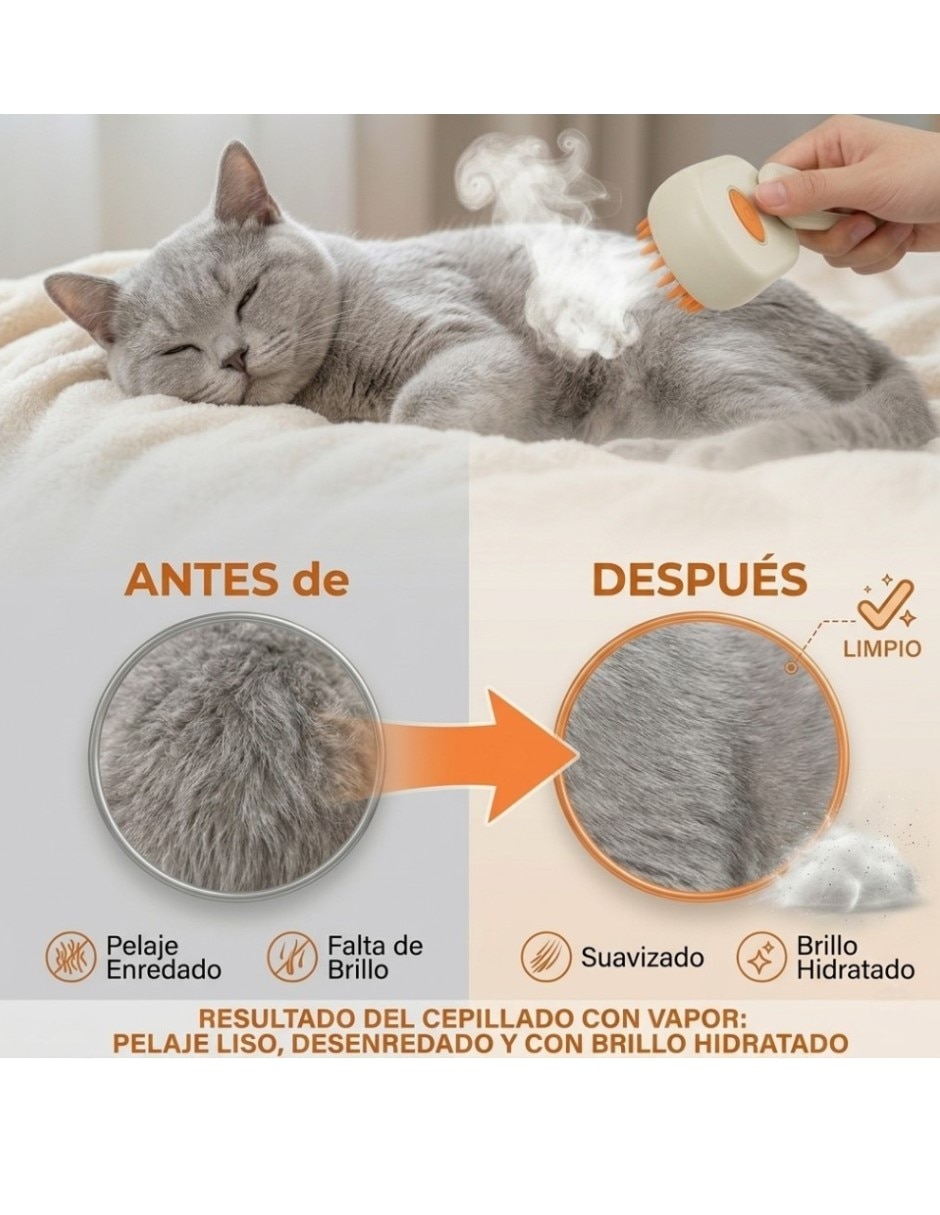 Cepillo Cm-Top de silicón para perro y gato
