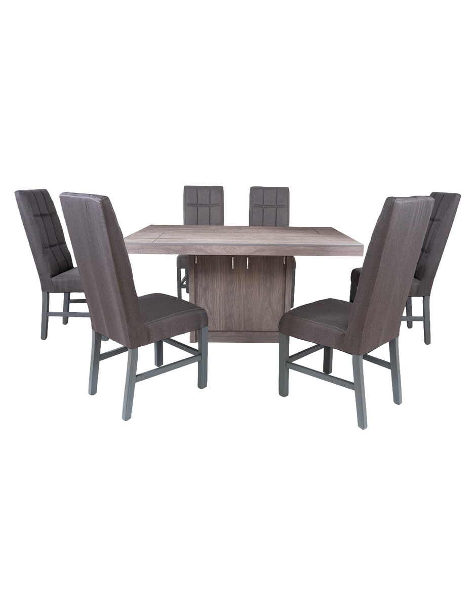 Comedor sacramento kessa para 6 personas de mdf melamina