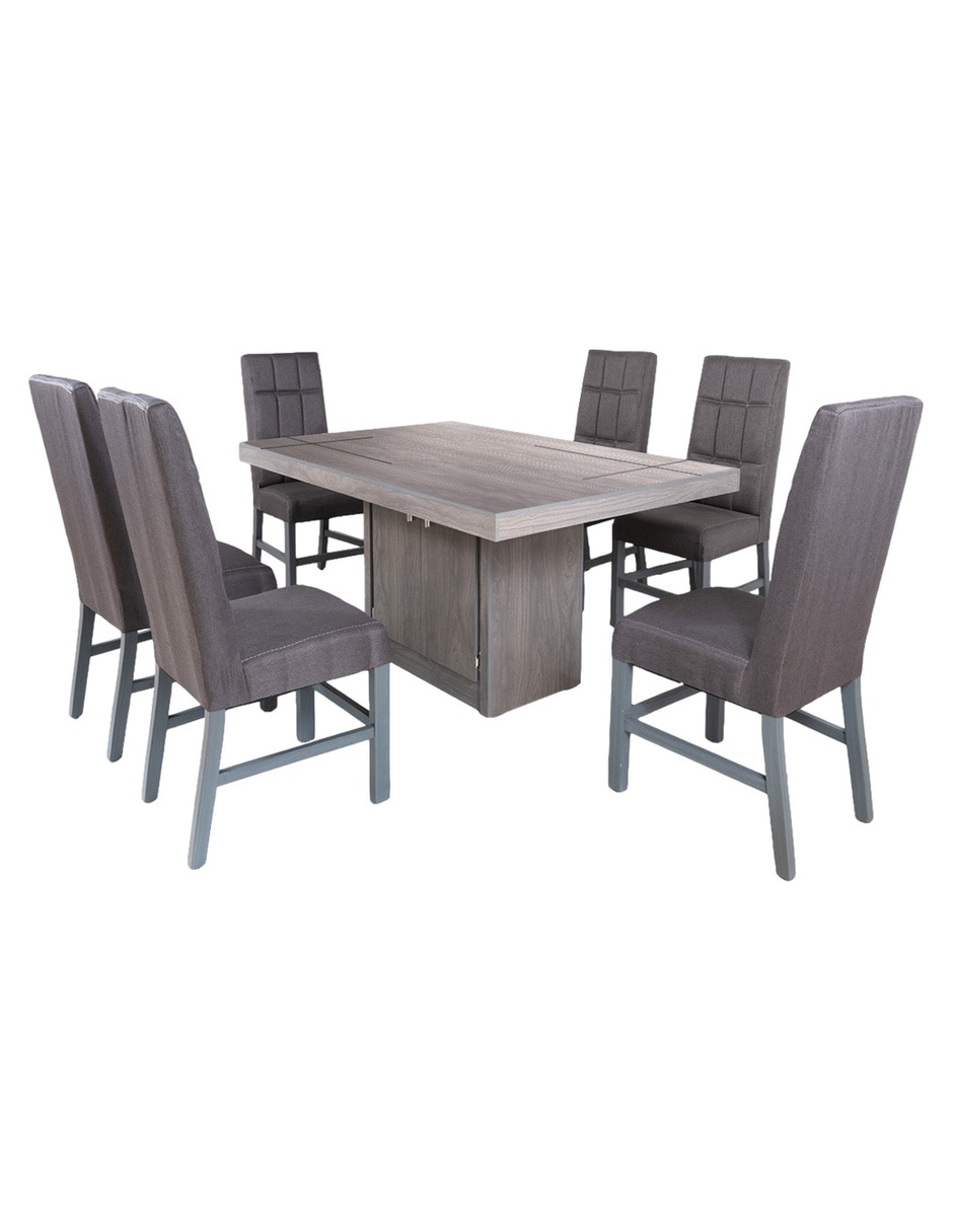 Comedor sacramento kessa para 6 personas de mdf melamina
