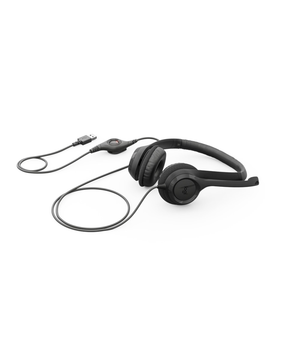 Audífonos de diadema Logitech H390 alámbricos con cancelacion de ruido