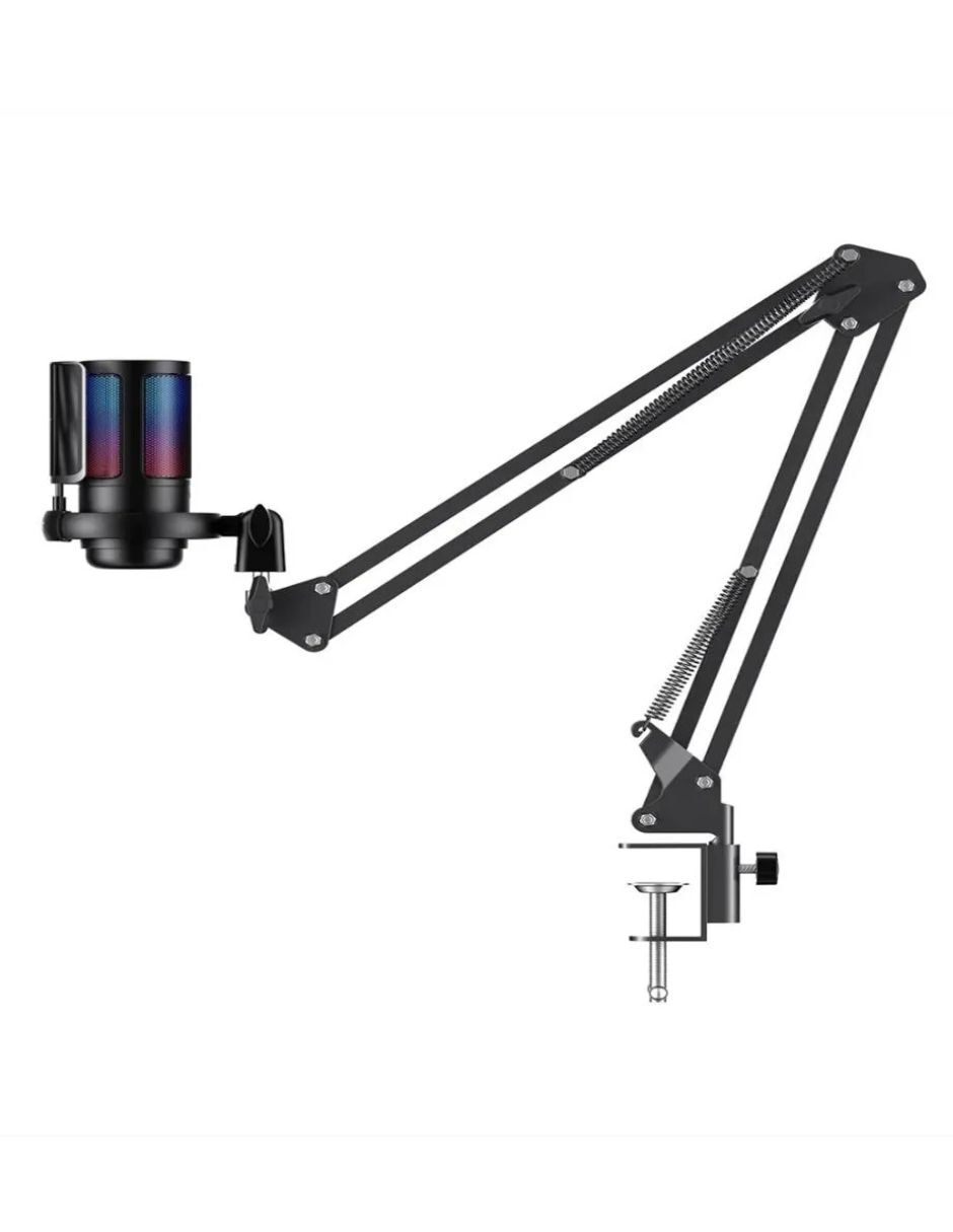 Micrófono gamer Condensador GK50 PRO, RGB, Negro alámbrica Micrófono gamer Condensador GK50 PRO, RGB, Negro alámbrica