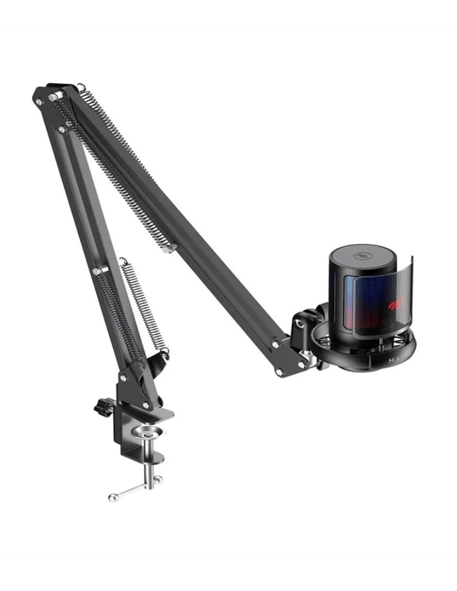 Micrófono gamer Condensador GK50 PRO, RGB, Negro alámbrica 3