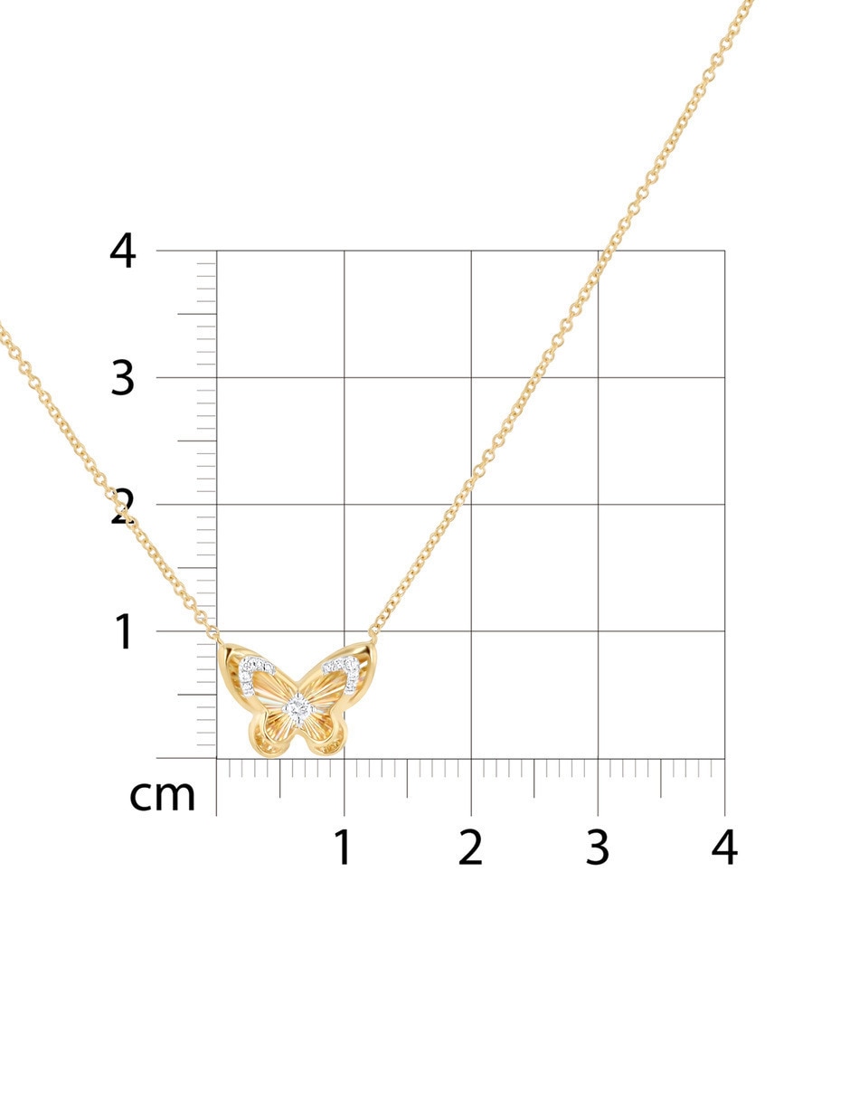 Gargantilla de mariposa Joyerias Bizzarro de oro amarillo 14 K