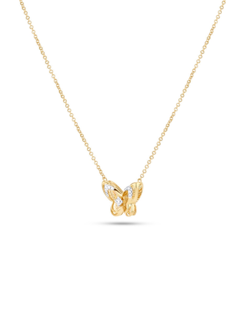 Gargantilla de mariposa Joyerias Bizzarro de oro amarillo 14 K