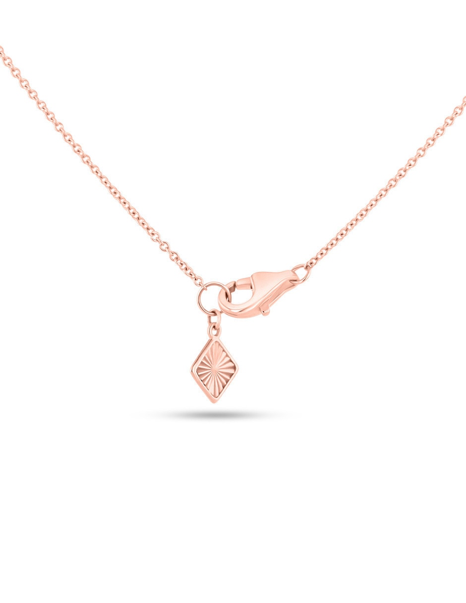 Gargantilla de corazón de oro rosa 14 K 5