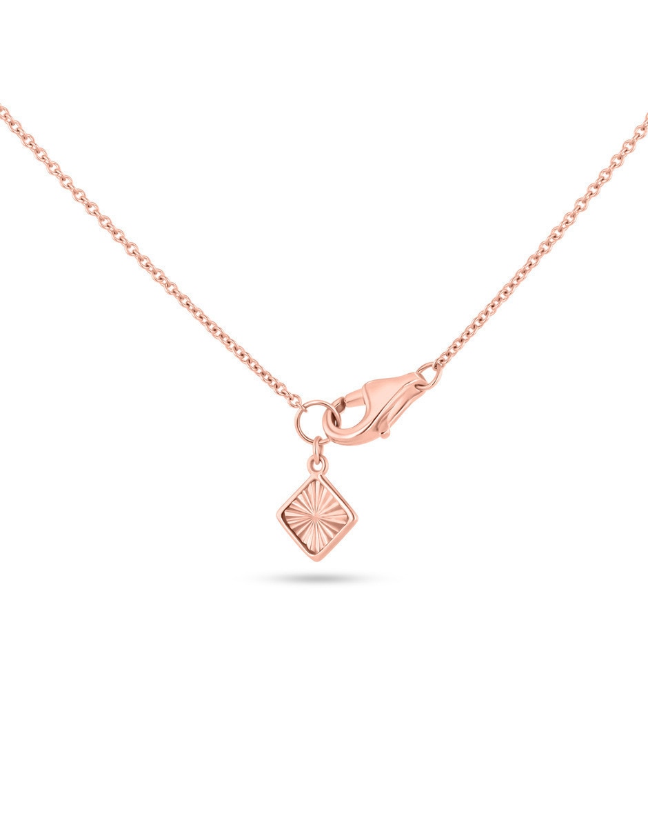 Gargantilla de corazón de oro rosa 14 K 5