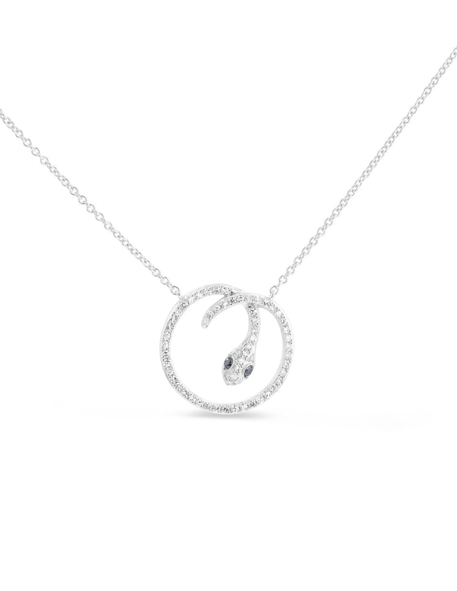 Gargantilla de serpiente de oro blanco 14 K Gargantilla de serpiente de oro blanco 14 K
