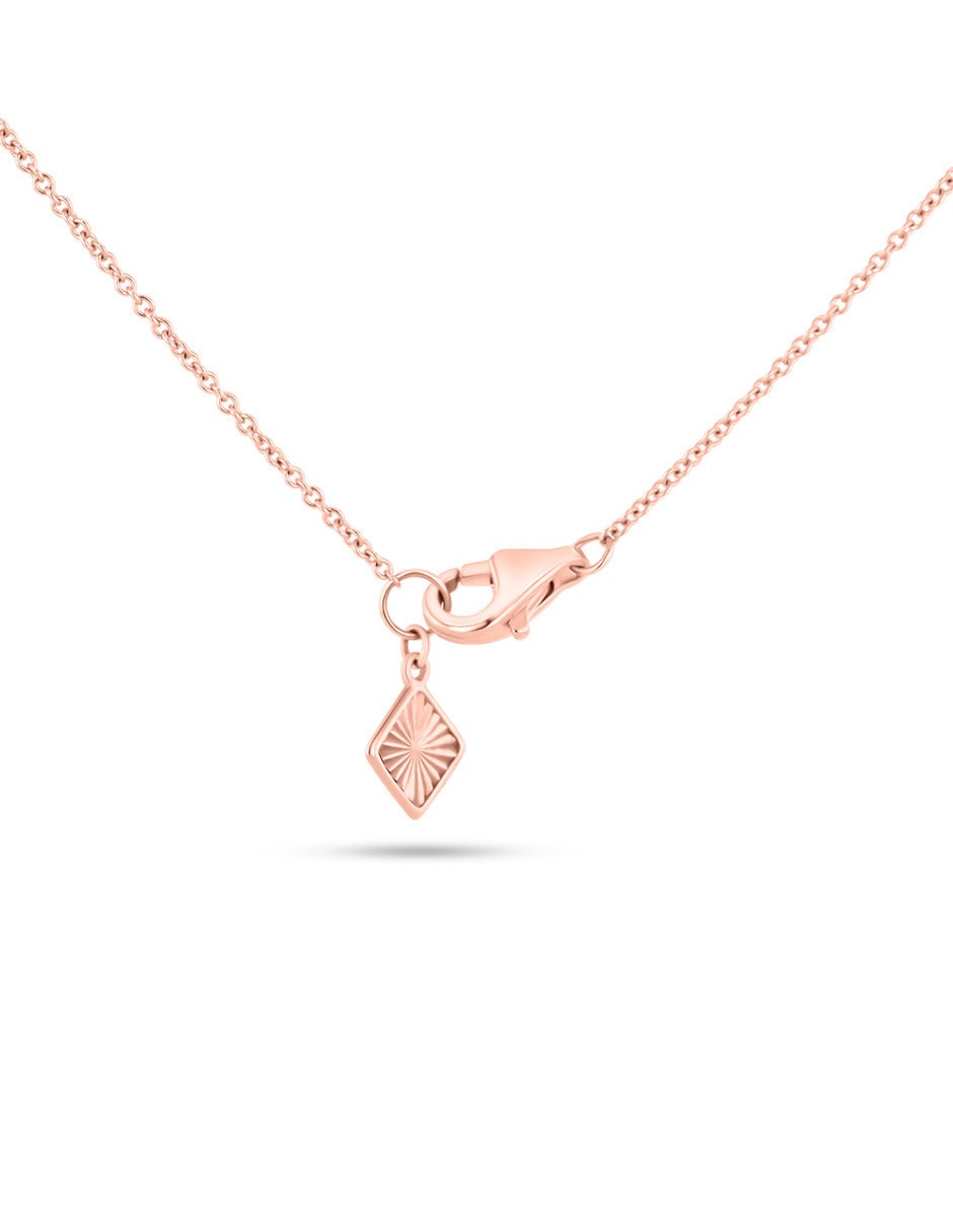 Gargantilla de corazón de oro rosa 14 K 5