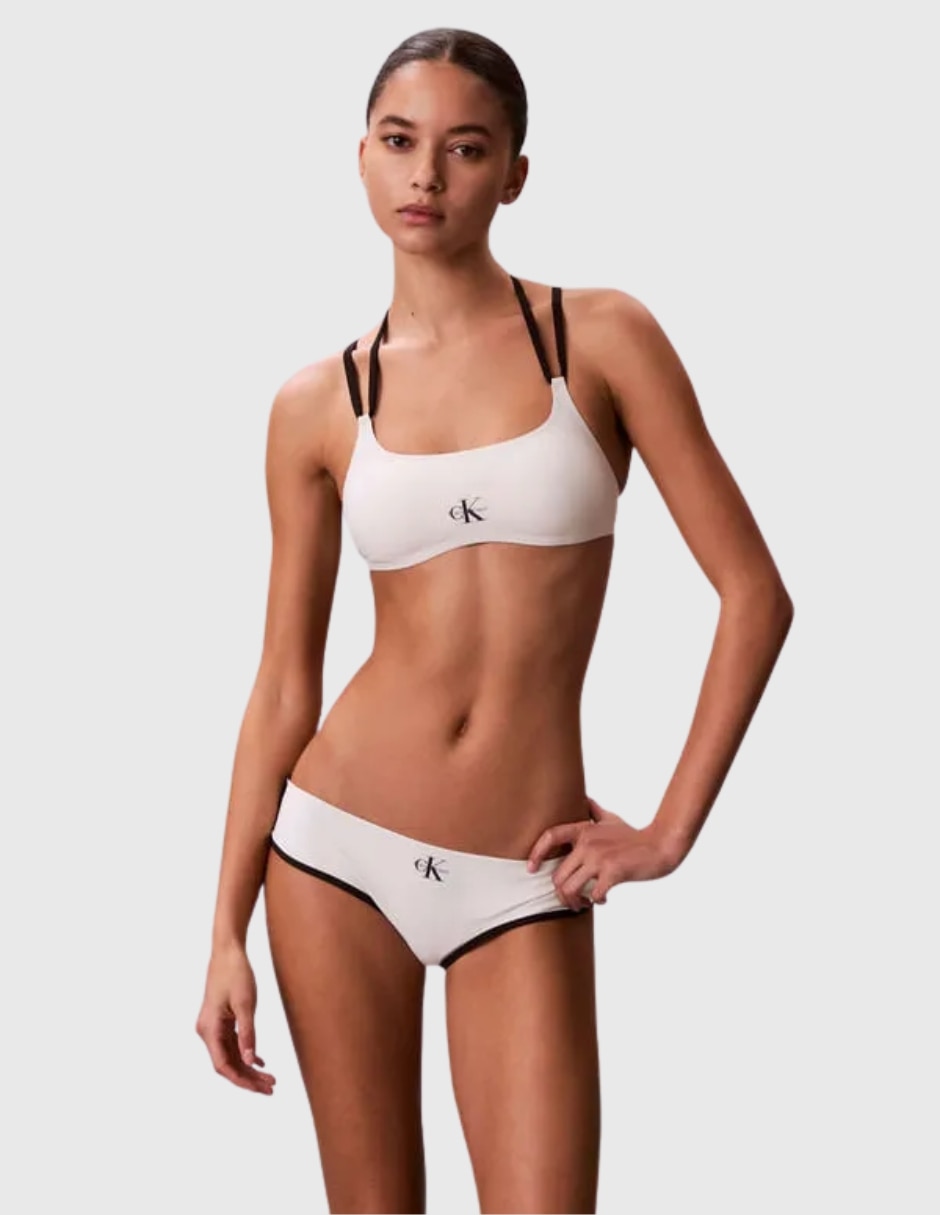 Bikini bikini estampado logo a la cintura para mujer 2