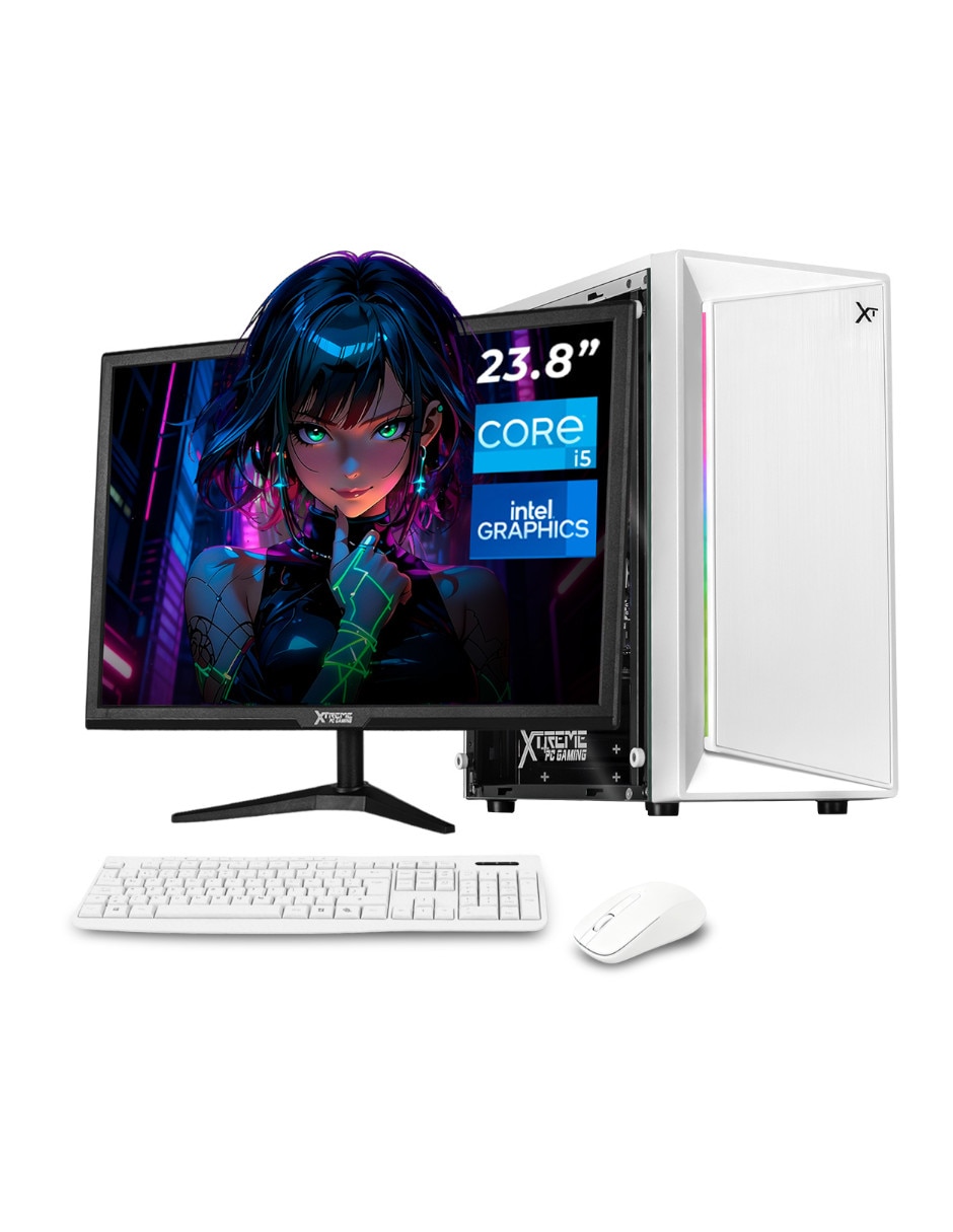 Computadora gamer XTPCI516GBHD630MSW 23.8 pulgadas Full hd Intel core i5 Intel UHD 630 16 GB RAM 500 GB SSD
