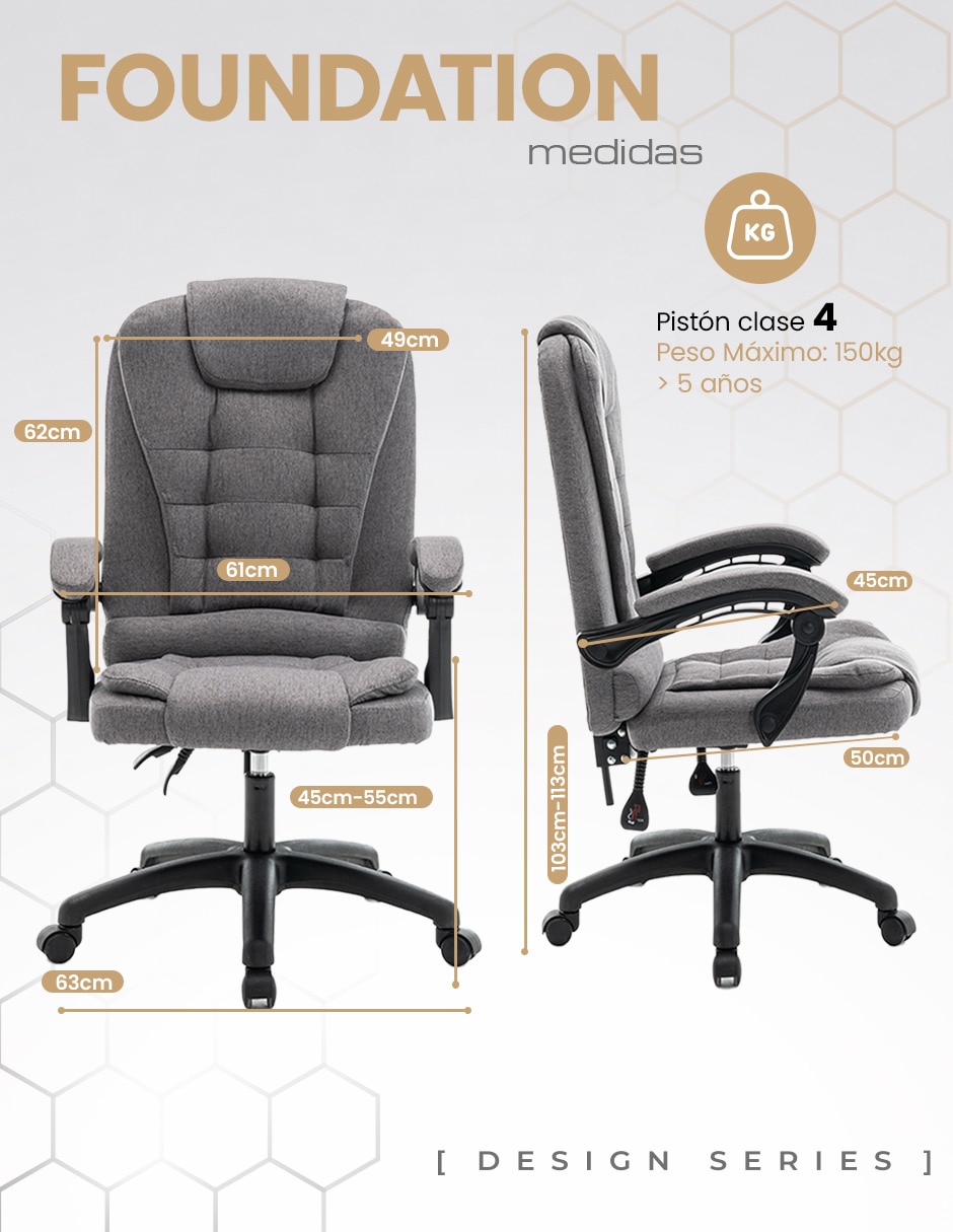 Silla de escritorio lino foundation beckon