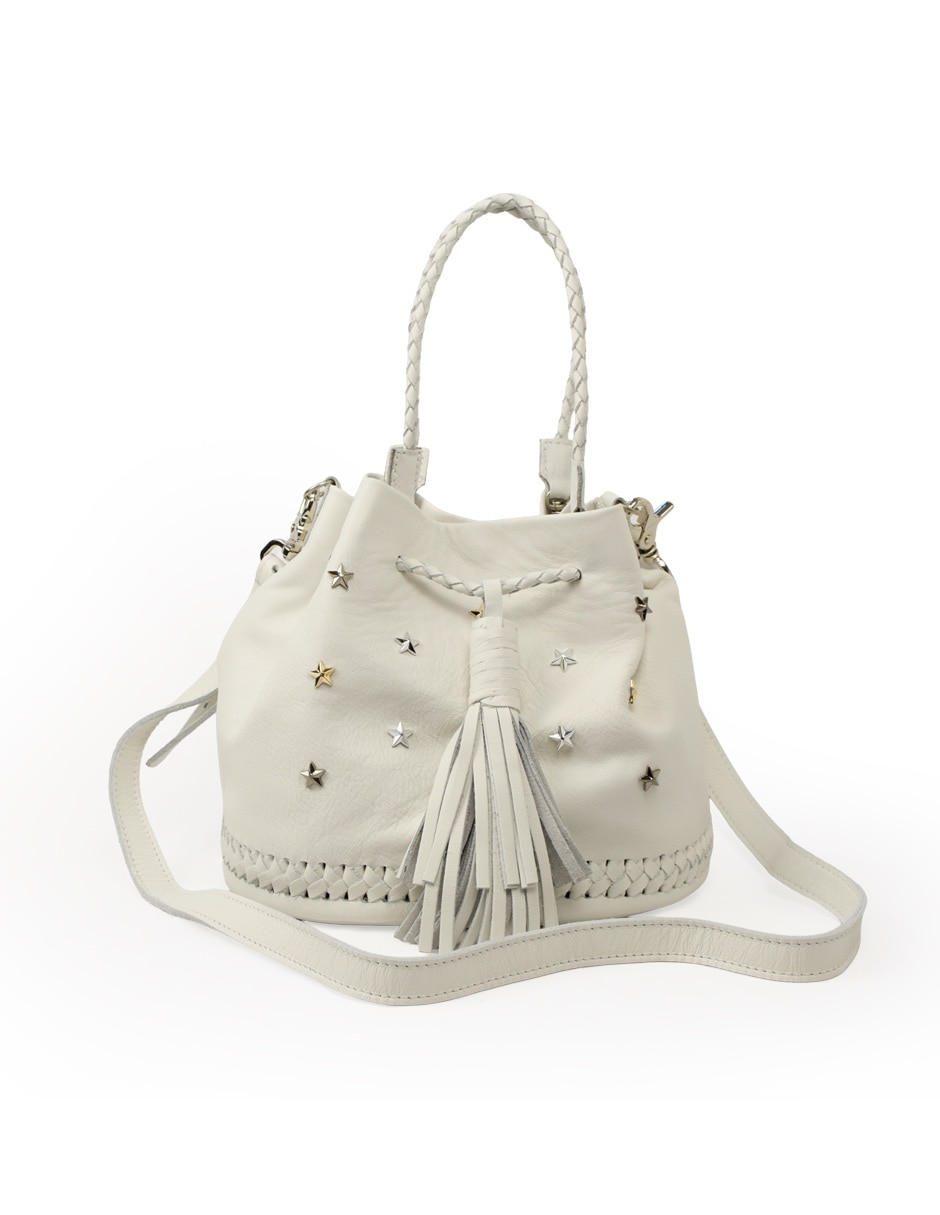 Set/bolsa bucket de piel para mujer