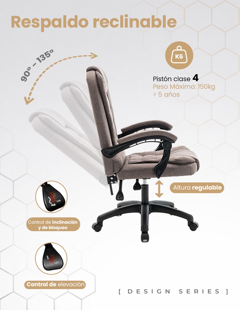 Silla de escritorio lino cantilever beckon