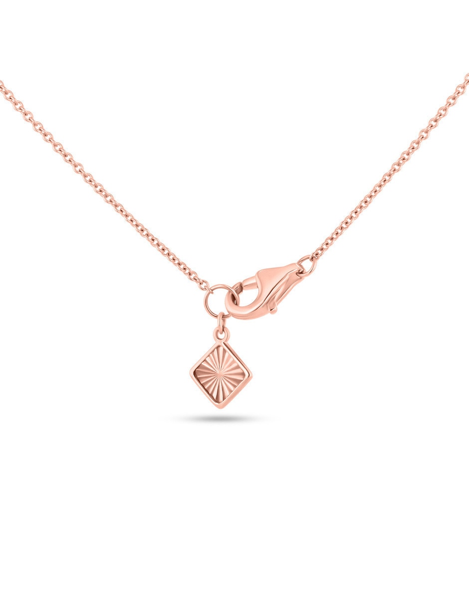 Gargantilla de corazón de oro rosa 14 K 2