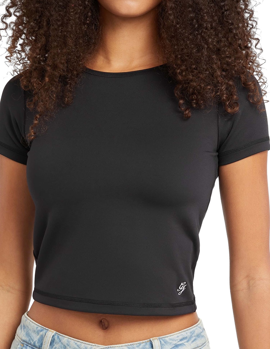 Playera manga corta active guess jeans cuello redondo para mujer 3