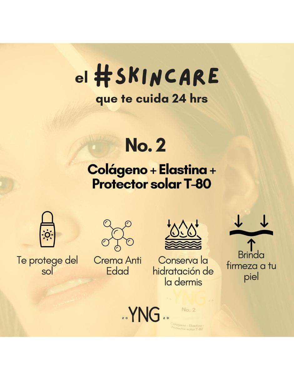 Crema facial recomendada para Hidratar de Día y noche YNG Crema facial para piel Todo tipo piel