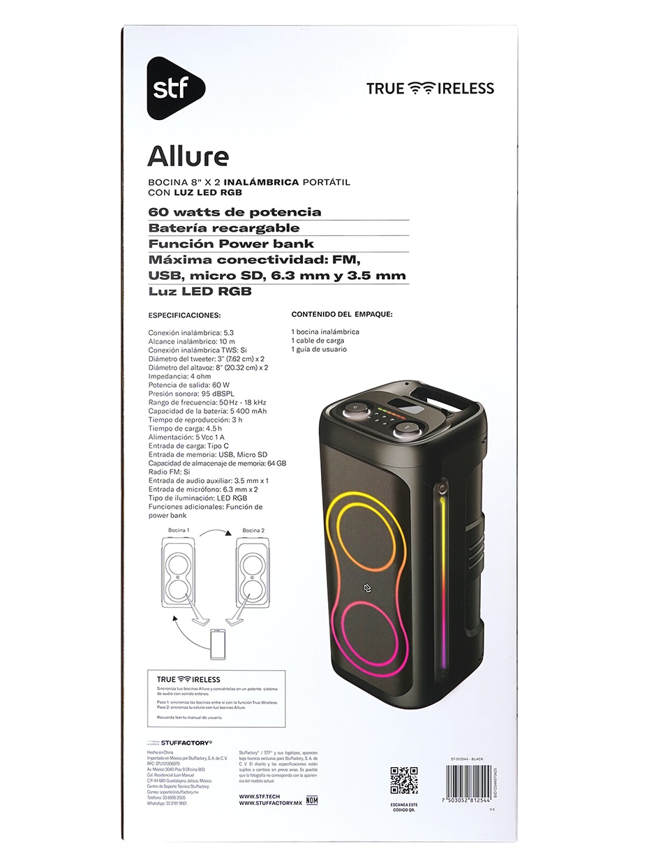 Bocina portátil Allure 8 11