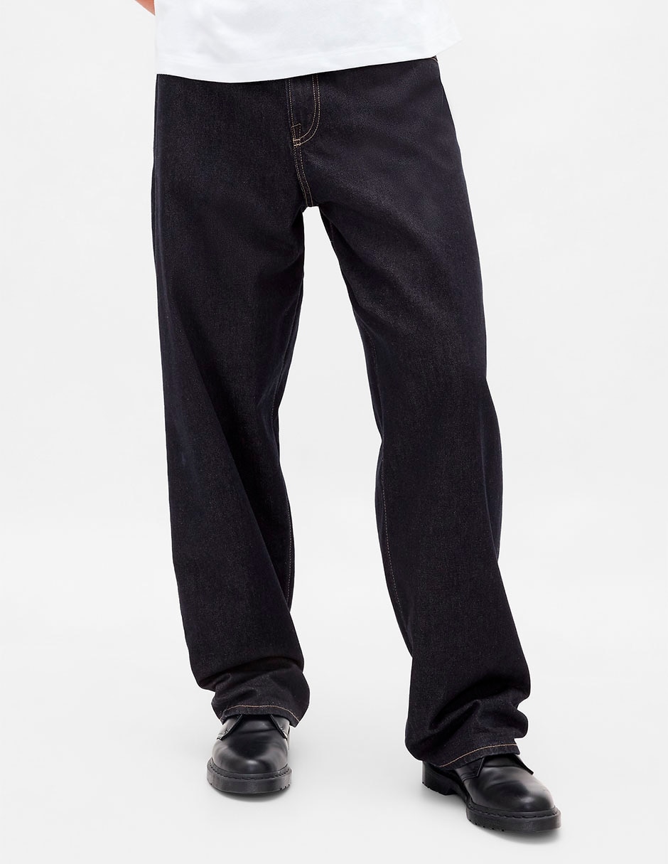 Jeans relaxed lavado obscuro para hombre 4
