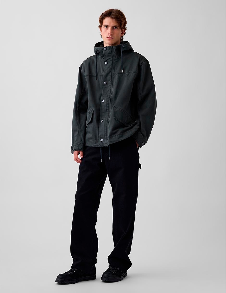 Chamarra parka con bolsillos para hombre